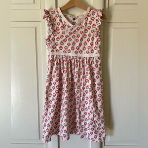 Tea Collection White and Red Floral Kids Dress